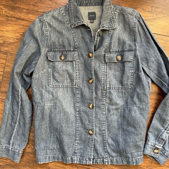 J. Crew Jackets & Blazers - J. Jill Blue Denim Jacket with Button Accents